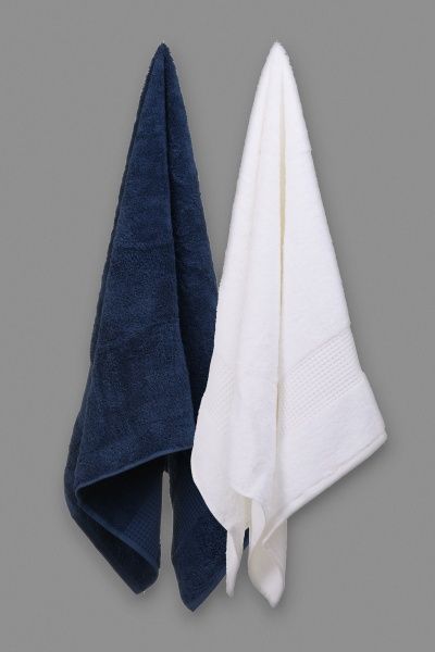 Набір рушників Сусанна 60x110 см темно-синій/ білий Домашній текстиль 