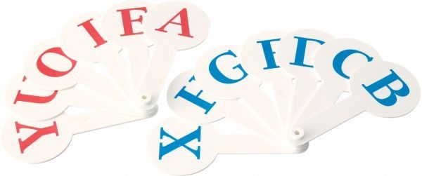 Веер с буквами ZiBi Английский алфавит 