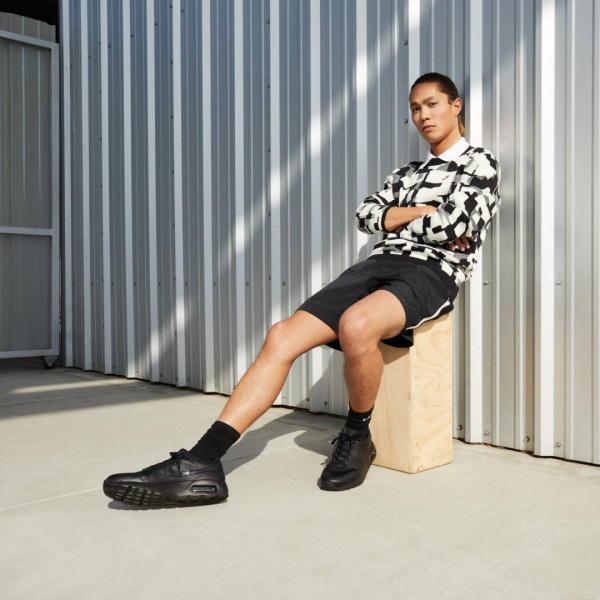 Кроссовки Nike AIR MAX SC LEATHER DH9636-001 р.46 черный