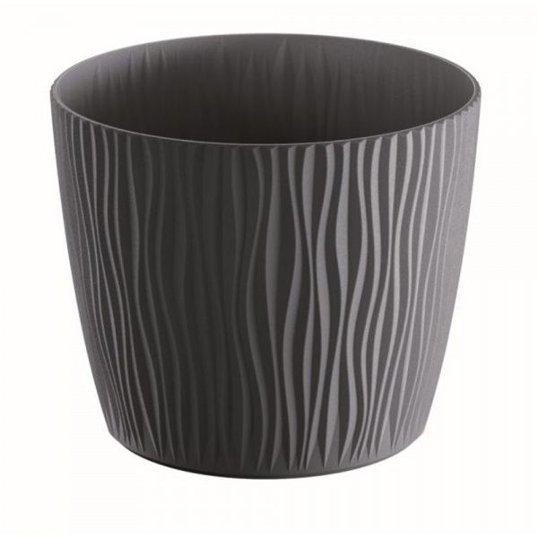 Горщик для квітів Prosperplast SANDY круглий 3,3л антрацит (26439-433) 