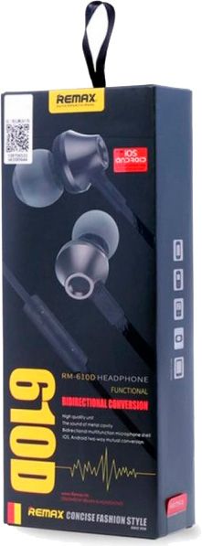 Навушники Remax RM-610D Mic black 