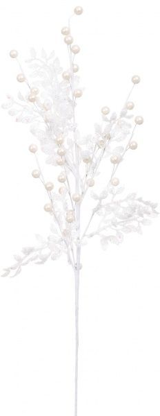 Декорація новорічна Гілка з перлами та листям 60 см EPI-CD1386-S60L60 