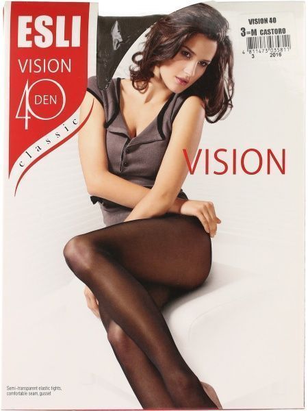 Колготки женские ESLI VISION 40 castoro р. 3 серо-коричневый 