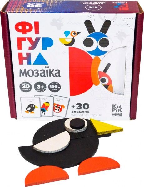 Игра деревянная Igroteco фигурная мозаика 30 эл 900071