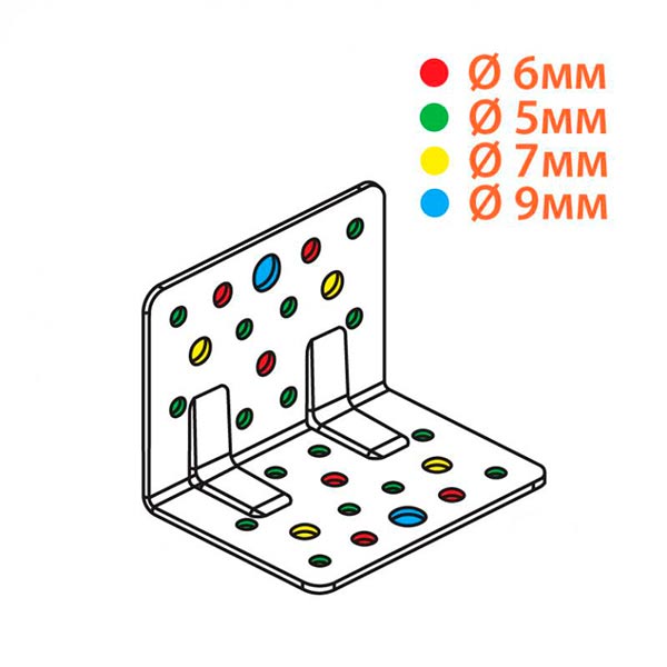 Уголок перфорированный Kolchuga равносторонний 60x60x80 мм 2 мм