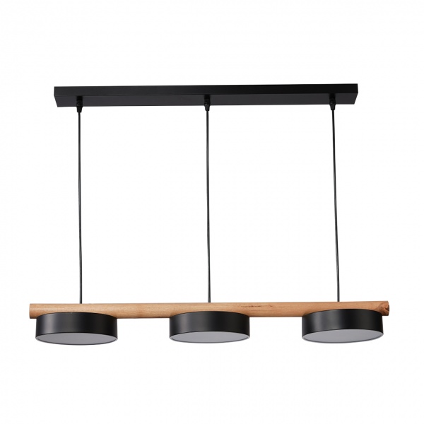 Підвіска Hopfen LED LOFT 3x36 Вт чорний/дерево 