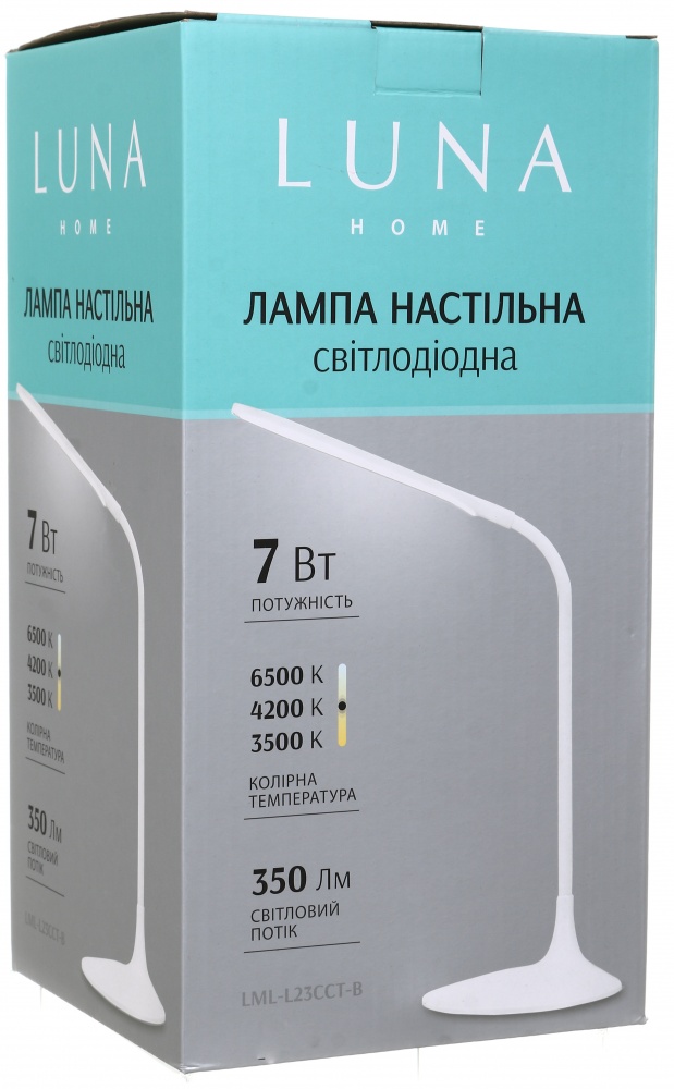 Настільна лампа Luna 7 Вт білий LML-L23CCT-B