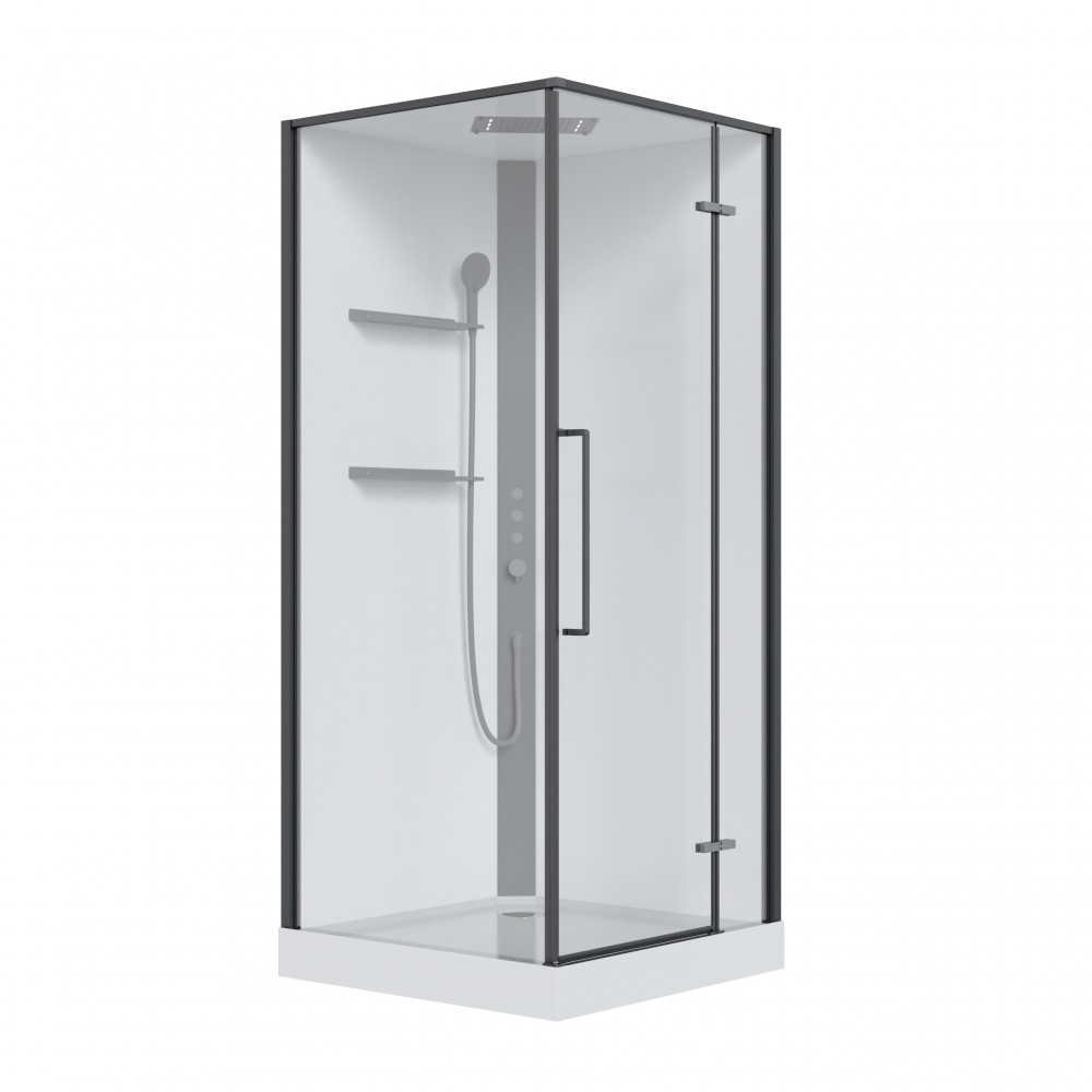 Гидромассажный бокс Koller Pool Optima 90×90×215 см, чёрный