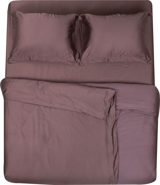 Комплект постільної білизни Bamboo сімейний коричневий La Nuit 