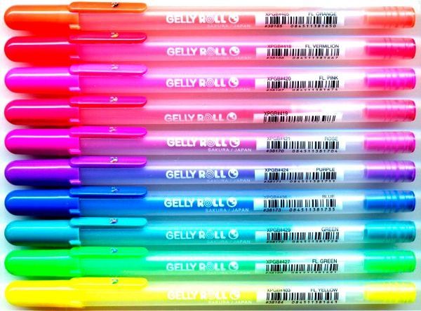 Ручка гелева Gelly Roll Sakura MOONLIGHT зелений флуорисцентний 