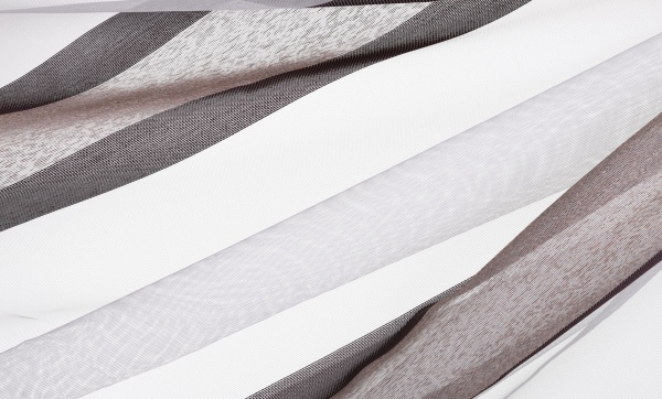 Тканина тюлева смужки на сітці 300 см кавовий 