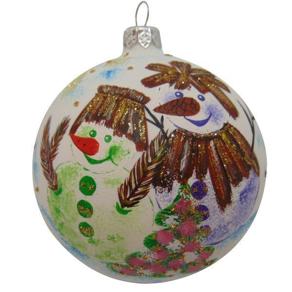 Куля новорічна d100 сніговички 9401/362 