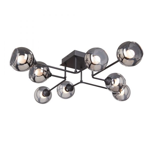 Люстра потолочная Vitaluce 8x40 Вт E27 черный V4795-1/8PL 