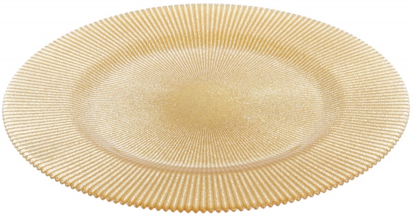 Блюдо Luce 33 см золоте Dekor Cam 