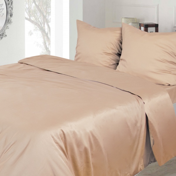 Комплект постельного белья евро дизайн S01а бежевый Ярослав 