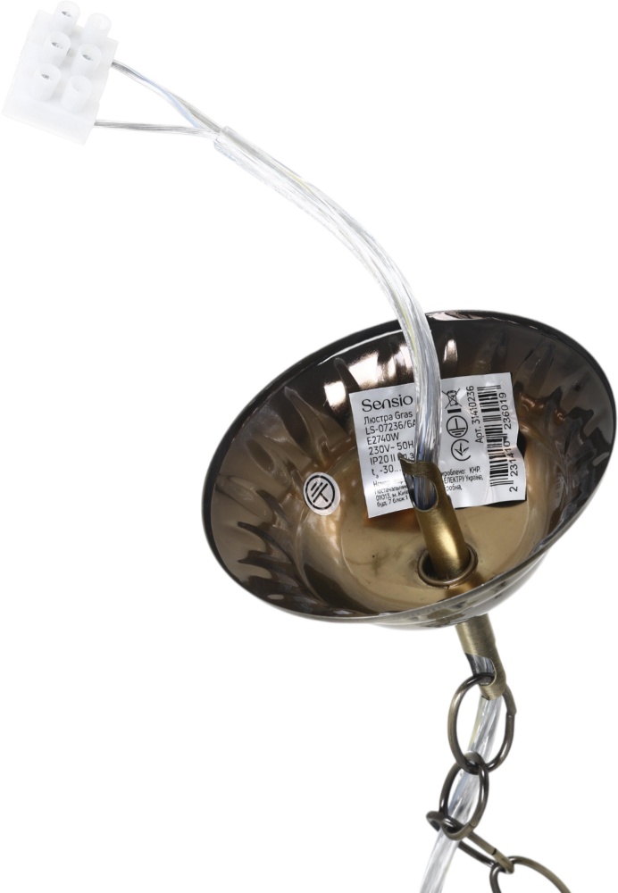 Люстра Sensio Gras 6x40 Вт E27 бронза LS-07236/6AW-E2740W