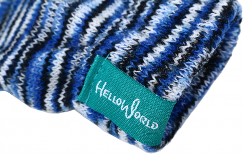 Рукавицы HW для мальчиков р.10-12 /синий меланж