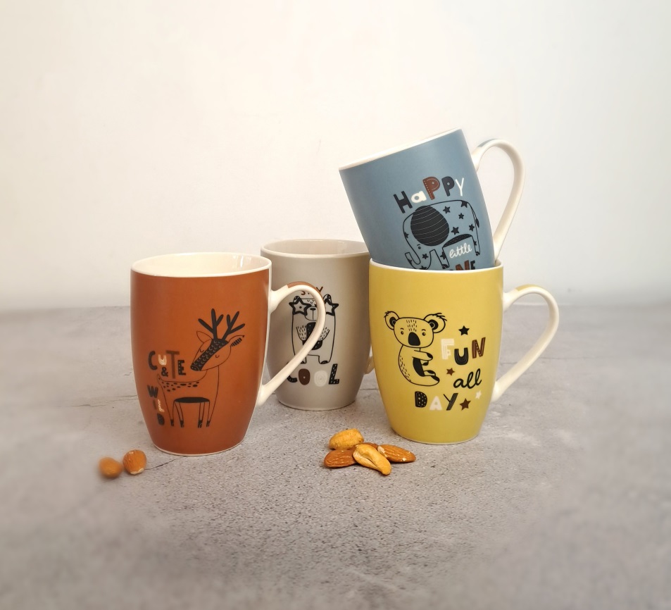 Чашка Vittora Айворі Кумедні звірі, 340 мл