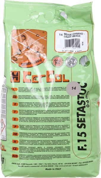 Фуга Cercol F.15 Setastuc 14 5 кг бежевий