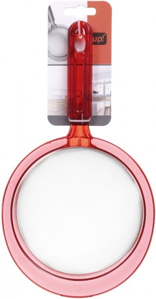 Сито з ручкою, червоне, діаметр 16,6 см UP! (Underprice)