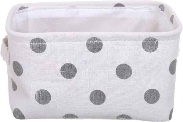 Корзина Горошок 25х18х14 см серый