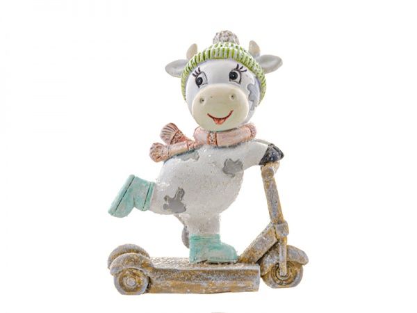 Фігурка декоративна Корівка на самокаті 192-095 Lefard