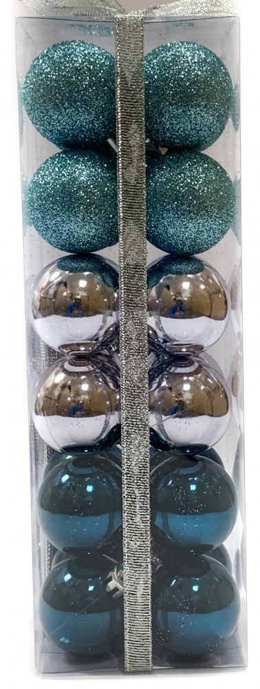 Набор елочных шаров ASCENDENT COLLECTION 21674/21676/21677 в ассортименте d 40 мм 24 шт./уп.