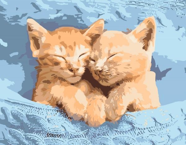 Картина за номерами Милі кошенята 35x45 см Rosa Start 