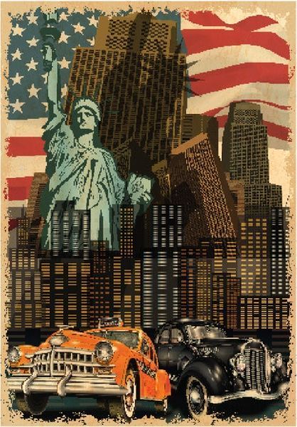 Постер Нью-Йорк винтаж Posterclub 