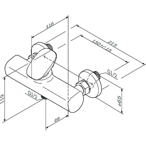 Смеситель для душа AM.PM Spirit V2.0 F70A20000