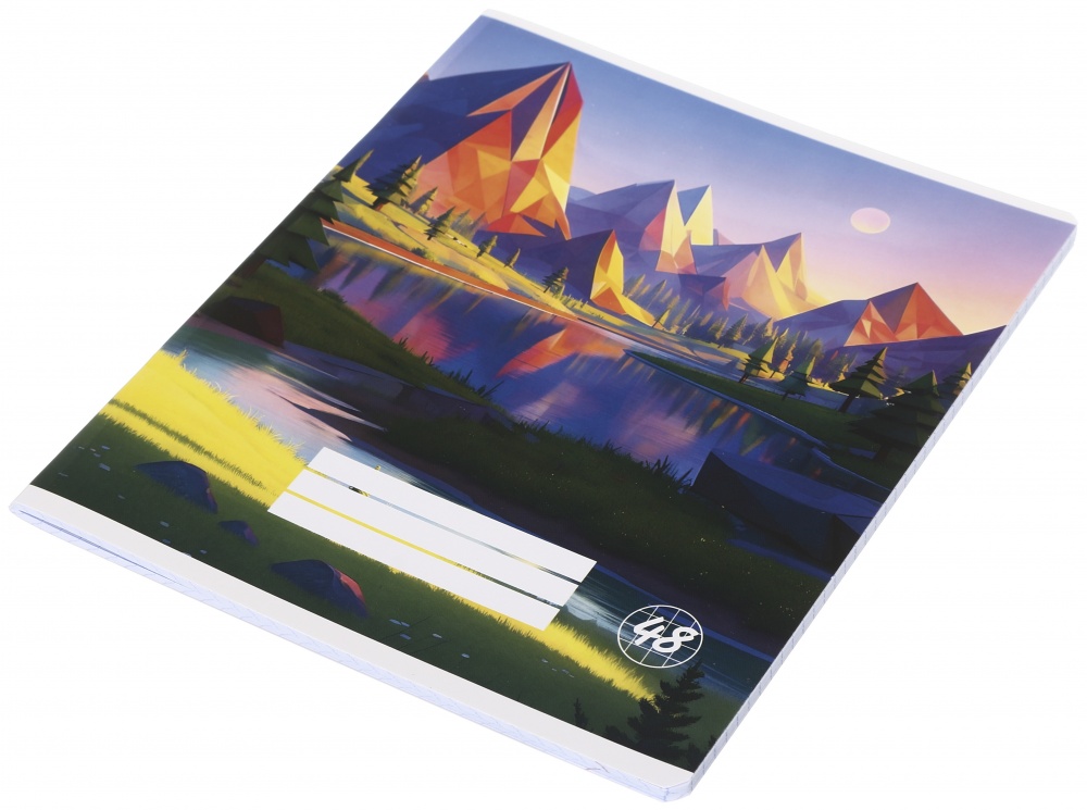 Тетрадь школьная Pixel landscape1_25 48 листов в клеточку Nota Bene