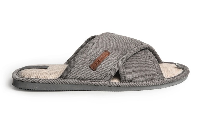 Капці домашні Twins HS-VL вельвет Х р.42/43 сірий