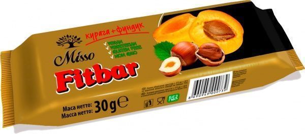 Снеки Misso Fitbar Курага+Фундук 30 г 