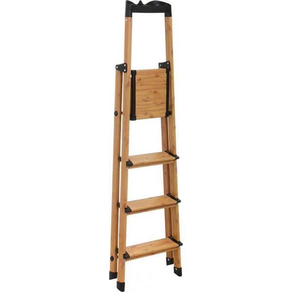 Драбина-стрем’янка Expert Tools декорована під дерево на 4 сходинки