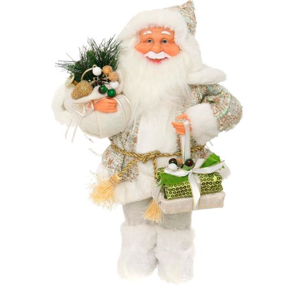 Фигура Дед Мороз S17197B 40 см бело-салатовый