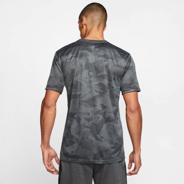 Футболка Nike M NK DRY LEG TEE CAMO AOP CK4252-069 M темно-сірий