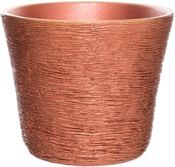 Горщик керамічний Керамол Євро1 (Ажур) круглий бронза (1) 