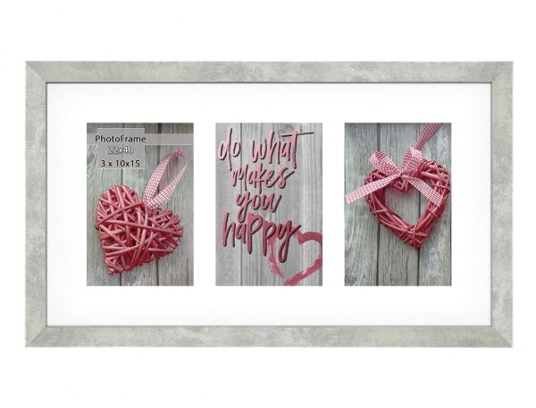 Фоторамка с паспарту SvitArt FKP-3-1913-4B 10x15 см бетон светлый 