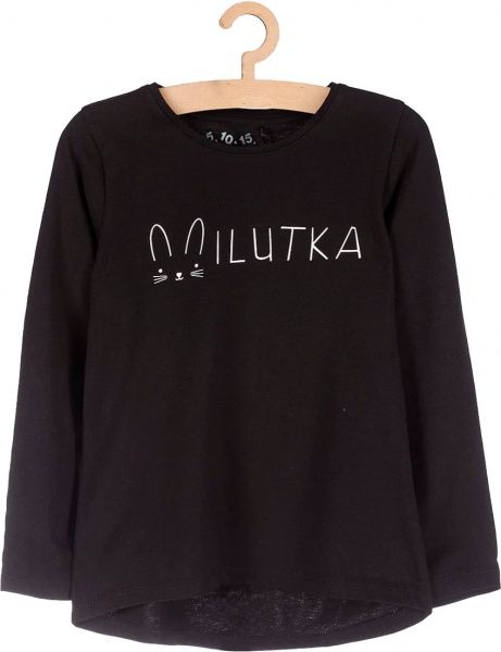 Футболка з довгим рукавом 5.10.15. для дівчинки 3H3923 р.116 чорний 