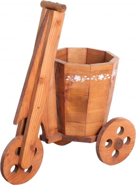 Підставка декоративна ELSA Відерце на 3 колесах 0008 50х26x54 см 