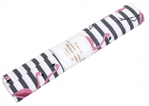 Полотенце пляжное GM Textile вафельное Фламинго 70x150 см мульти 