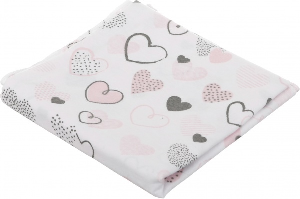 Пеленка Luna Kids Rouse Hearts 90x90 см белый с принтом 