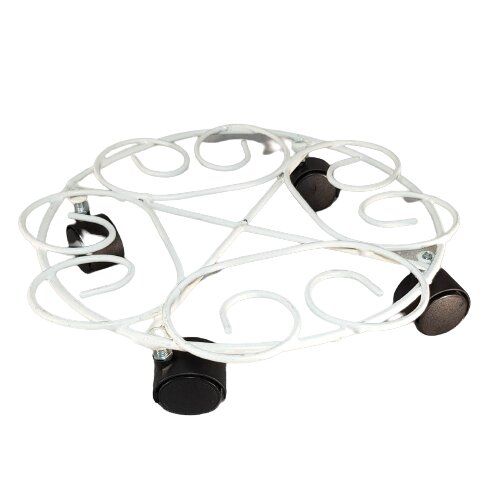 Підставка під вазон Ролік 35 круглий білий (4032023/8032223) 