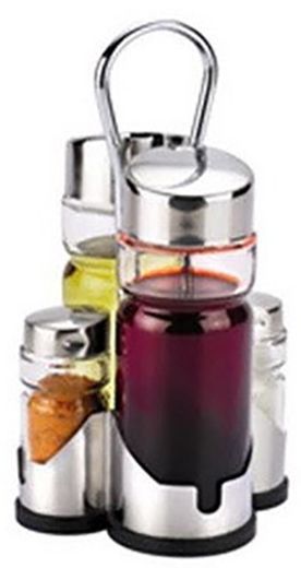 Набор для специй на металлической подставке, 5 предметов Vincent