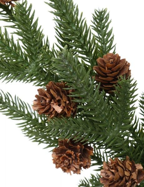 Декорація новорічна Гілка хвойна з шишками засніжена 45 см EPI-A3-2260HAW 