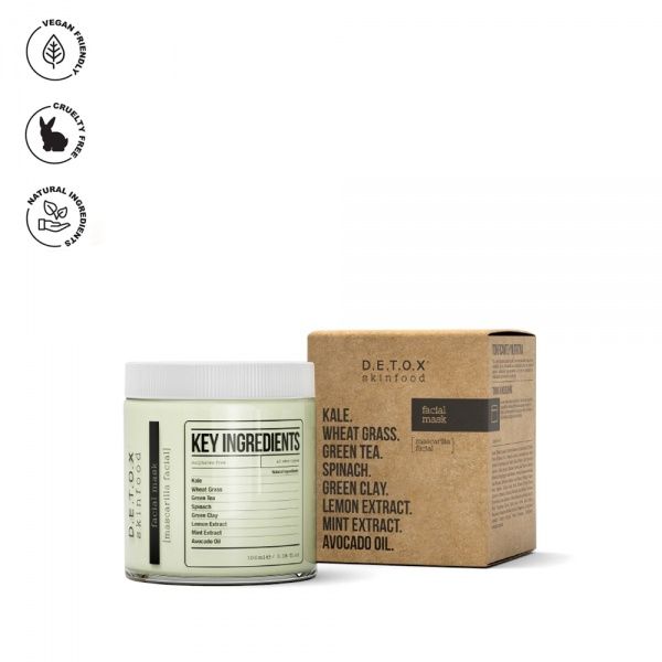 Детокс-маска для лица D.E.T.O.X. Skinfood увлажняющая, тонизирующая и питательная 100 мл 1 шт.