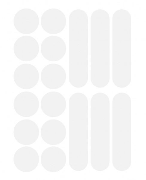 Светоотражающая наклейка LOOM Круги и линии LM-10068-white для твердых поверхностей