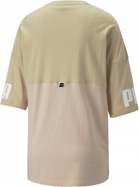 Футболка Puma Power Colorblock Tee 84995067 р.S бежевый