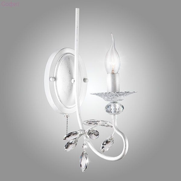 Бра Strotskis Alexandria 1x60 Вт E14 белый/серебро 60057/1 