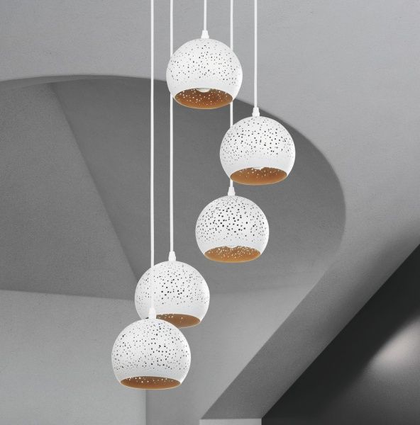 Подвес TK Lighting Brillo 5x60 Вт E27 белый/золото 2311 
